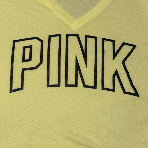 PINK Victoria's Secret Neon Yellow Tee - Picture 4 of 6